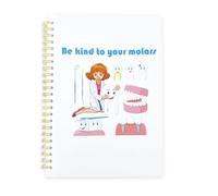 Midrean Diario de higiene dental para dentistas, asistente de enfermería, escuela, estudiantes, bloc de notas de enfermería, papel rayado, 5.5 x 8.3 pulgadas, 80