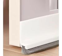 Midslinee 100cm Blanco Burlete de Puerta, Burlete Silicona Puerta Autoadhesivo, Junta de Cepillo para Puerta, Burlete Bajo Puerta, door seal (white)