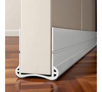 Midslinee 93cm Blanco Burlete Bajo Puerta, Burlete Silicona Puerta Autoadhesivo, para Puertas de 3,5 a 5,5 cm de Grosor y Espacio Inferior de 0,3 a 2 cm
