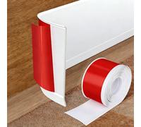 Midslinee Blanco Rodapies Autoadhesivo 10cm x 2m, Rodapie PVC, Tira de Transición Decorativa, Rodapie Adhesivo para Cocina, Baño, Dormitorio, Paredes de Salón