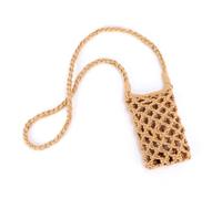 MiDTIDe Mini bolso cruzado de hombro para mujer, bolso de viaje para teléfono celular, bolsa de viaje de cuerda de algodón, bolsa cruzada hecha a mano para playa para verano