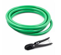 MiDube Manguera flexible de PVC para flores artificiales, 16 pies x 16 mm | Incluye tijeras de sastre ideales para decoración de flores DIY, arcos de globos y decoración de accesorios, color verde