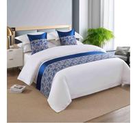 MiduoHu Camino De Cama, Camas Modernas, protección para Ropa de Cama, decoración, Mantas Jacquard, para Bufandas, del hogar, Fundas Cojines para hoteles(D4,50x180cm (for 1.2m Bed))