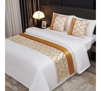 MiDuoHU Caminos de Cama para Camas Dobles y King Size, Mantas para Dormitorio,Bufandas Decorativas para el hogar, Tipo Bufanda Hotel, protección Lujo para colchas(A1,50x210cm (for 1.5m Bed))