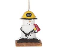 Midwest-CBK S' Glass mores Firefighter Everyday or Christmas Ornament for the Fireman First Responder in Your Life