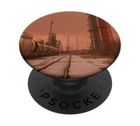 Midwest Gothic Aesthetic Rural Train Refinery Winter Vibes PopSockets PopGrip Adhesivo