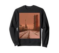 Midwest Gothic Aesthetic Rural Train Refinery Winter Vibes Sudadera