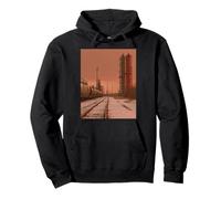 Midwest Gothic Aesthetic Rural Train Refinery Winter Vibes Sudadera con Capucha