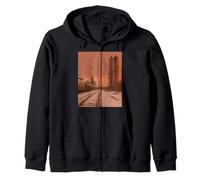 Midwest Gothic Aesthetic Rural Train Refinery Winter Vibes Sudadera con Capucha