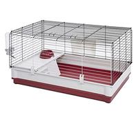 Midwest Homes for Pets 158 Wabbitat Deluxe Rabbit Home, Jaula para Conejos, 39.5 Pulgadas de Largo x 23.75 Pulgadas de Ancho x 19.75 Pulgadas de Alto, Granate/Blanco