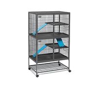 MidWest Homes for Pets Ferret Nation modelo 182 Jaula de lujo para animales pequeños, 2 pisos, montada mide 91,44 x 60,96 x 160,02 cm (largo x ancho x alto), color gris cuarzo