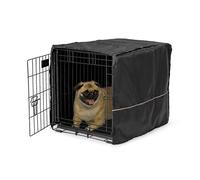 MidWest Homes for Pets - Funda para jaula de perro pequeño, de poliéster, color negro, para la mayoría de jaulas de 61 cm, lavable a máquina, reduce los ladridos y la masticación