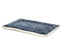 MidWest Homes for Pets modelo 40222-FVBLS Cama para mascotas reversible, color azul y blanco con estampado de patitas, tamaño de 53,34 x 30,48 x 6,35 cm, adecuado para perros de razas XS, color azul