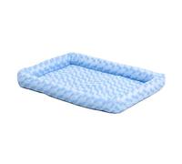 MidWest Homes for Pets modelo 40230-PB Cama para perros con cabezal, longitud de 76,2 cm, cama para perros y gatos con cómodo cabezal, adecuado para perros de razas medianas, color azul
