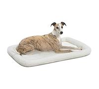 MidWest Homes for Pets modelo 40236 Cama para perros y gatos de forro polar blanco, longitud de 91,44 cm, cómoda cama para perros con cabezal, para jaulas de perro de 91,44 cm de largo, color blanco