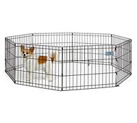MidWest Homes for Pets modelo 550-18 Parque o corralito para perros sin puerta, 60,96 x 45,72 cm, con revestimiento en negro