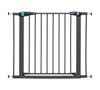 MidWest Homes for Pets Puerta para mascota con tira brillante fosforescente, alto de 73,66 cm, en acero con barrotes, ancho de 96,52 cm, en grafito texturizado, 2929SG-GL