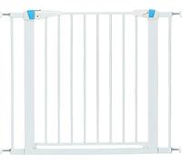 MidWest Homes for Pets - Puerta para mascota con tira brillante fosforescente, alto de 73,66 cm, en acero con barrotes, ancho de 96,52 cm, el marco se ilumina en la oscuridad, 2929SG-GL, blanco roto