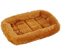 MidWest Homes for Pets modelo 40218-CN Cama para perros con cabezal, longitud de 45,72 cm, cama para perros y gatos con cómodo cabezal, adecuado para perros de razas toy, color marrón
