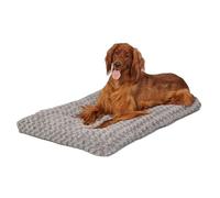 MidWest Homes for Pets - QuietTime Deluxe Ombré Swirl Cama para mascotas y jaulas de 106 cm, suave, base antideslizante, lavable a máquina, felpa gris, tamaño L