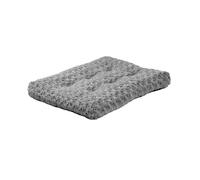 MidWest Homes for Pets - QuietTime Deluxe Ombré Swirl Cama para mascotas y jaulas de 61 cm, suave, base antideslizante, lavable a máquina, felpa gris, tamaño S
