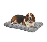MidWest Homes for Pets - QuietTime Deluxe Ombré Swirl Cama para mascotas y jaulas de 91 cm, suave, base antideslizante, lavable a máquina, felpa gris, tamaño intermedio