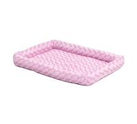 MidWest Homes for Pets QuietTime Fashion - Cama para perros con borde acolchado, piel sintética rosa, ultrasuave, lavable a máquina, para jaulas y transportines de 76 cm, para perros de razas medianas