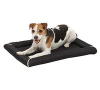 MidWest Homes for Pets - QuietTime MAXX Cama para perros y jaulas de 61 cm, ultrarresistente, resistente al agua y a los olores, bordes acolchados, base antideslizante, color negro, tamaño S