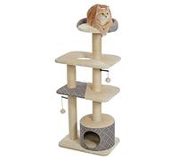 MidWest Homes for Pets Tower Árbol para gatos, con 5 niveles, postes rascadores con envoltura en sisal, plataforma alta de descanso abierta, de tamaño grande, modelo 138T-MRD