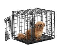 MidWest Homes for Pets gama Ultima Pro modelo 724UP Jaula metálica plegable para perros, con doble puerta fuerte, panel divisor longitud de 60,96 cm