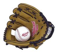 Midwest Kids Glove - Guante de béisbol infantil, tamaño 9 inch, color marrón/ negro