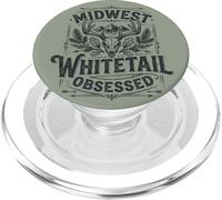 Midwest Whitetail Deer Skull Buck Hunting PopSockets PopGrip para MagSafe