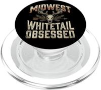 Midwest Whitetail Deer Skull Buck Hunting Vintage PopSockets PopGrip para MagSafe