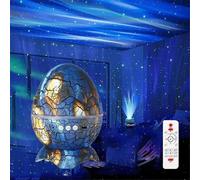 (Mieba Blue) 7 styles Crack Transmission Atmosphere Nightlight Dinosaur Egg Star Lamp Full Projector Water Ripple Laser Projection Holiday gifts