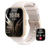 Miecgth Reloj Inteligente Mujer 1.75" TFT Smartwatch con Llamadas Bluetooth IP68 Presión Arterial Pulsometro SpO2 Monitor de Sueño Ciclo Menstrual Fitness Tracker Android iOS (Beige)