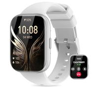 Miecgth Reloj Inteligente Mujer con SIRI/ET/HRV 1.75"TFT Smartwatch con Llamadas Bluetooth IP68 Presión Arterial Pulsometro SpO2 Monitor de Sueño Ciclo Menstrual Fitness Tracker Android iOS (Plateado)