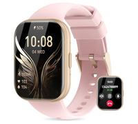 Miecgth Reloj Inteligente Mujer con SIRI/ET/HRV 1.75" TFT Smartwatch con Llamadas Bluetooth IP68 Presión Arterial Pulsometro SpO2 Monitor de Sueño Ciclo Menstrual Fitness Tracker Android iOS (Rosa)