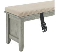 Miecoae Cojin para Banco Exterior Interior Pana de Madera Baul Madera Zapatero Rayas, Cojines para Sillones, Grueso 5cm, Colchoneta para Banco de Jardín Interior(Beige Oscuro,80x40 cm 31x16 in)