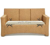 Miecoae Cojines Exterior para Muebles de Ratan Repuesto de Sala Palets Terraza Jardín Sofá Silla, 5cm Cojin para Banco Exterior Impermeable 80% Rayas de Baul Madera(Camello Blanco,100x45 cm 39x18 in)