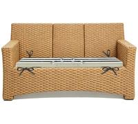Miecoae Cojines Exterior para Muebles de Ratan Repuesto de Sala Palets Terraza Jardín Sofá Silla, 5cm Cojin para Banco Exterior Impermeable 80% Rayas de Baul Madera(Negro Blanco,190x45 cm 75x18 in)