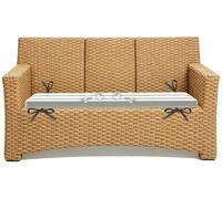 Miecoae Cojines Exterior para Muebles de Ratan Repuesto de Sala Palets Terraza Jardín Sofá Silla, 5cm Cojin para Banco Exterior Impermeable 80% Rayas de Baul Madera(Gris Blanco,70x40 cm 28x16 in)