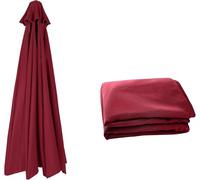 Miecoae Toldo de Repuesto para Sombrilla Patio 3.0/2.8/2.7/4/2.30m Cubierta Paraguas Mercado con 8 Varillas/6 Brazos Exteriores Recambio Tela jardín Piscina Terrazas en Voladizo(Wine Red,8 Ribs 3.5m)