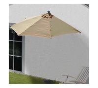 Miecoae Toldo de Repuesto Sombrilla Semicírculo 270 cm Parasol para Pared Media Sombrilla(Khaki)