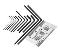 MIECOO - Juego de 12 herramientas de reparación de luthier de guitarra, incluye 11 tuercas de puente de cuello de guitarra, bajo, tornillo de ajuste, llaves Allen y regla de acción de cuerda de