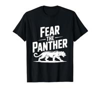 Miedo a la Pantera Espíritu intrépido Amante de Camiseta gráfica económica, Hombre, Negro, M