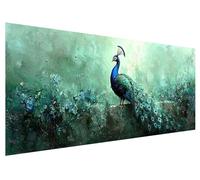 Miedo Kits de Pintura de Diamante para Bricolaje para Adultos, Pavo Real Diamond Painting Kit, Juego de Pintura Diamante Manualidades Adultos para Cuadros Decoracion Salon Pared Regalo 80x30cm D-79