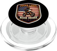 Miedo Menos Ride More American Dirt Bike Rider Motocross USA PopSockets PopGrip para MagSafe