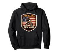 Miedo Menos Ride More American Dirt Bike Rider Motocross USA Sudadera con Capucha