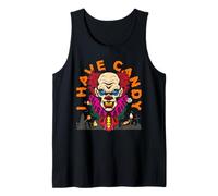 Miedo Payaso Espeluznante Halloween Tengo Dulces Camiseta sin Mangas