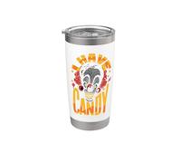 Miedo payaso espeluznante Halloween tengo dulces Vaso térmico de acero inoxidable de doble pared